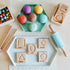 QTOYS - Wooden Geo Shapes Tracing Board